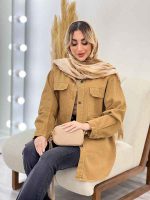 مانتو کتان رنگی دو جیب کد 4374 - تصویر 3