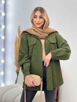 مانتو کتان رنگی دو جیب کد 4374 - تصویر 9