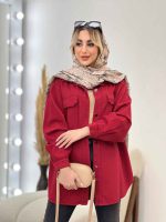 مانتو کتان رنگی دو جیب کد 4374 - تصویر 11
