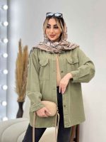 مانتو کتان رنگی دو جیب کد 4374 - تصویر 8