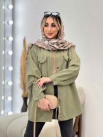 مانتو کتان رنگی دو جیب کد 4374 - تصویر 23