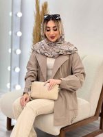 مانتو لینن دو جیب پایین پاگن کد 4371 - تصویر 23