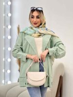 مانتو لینن دو جیب پایین پاگن کد 4371 - تصویر 5