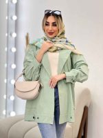 مانتو لینن دو جیب پایین پاگن کد 4371 - تصویر 12