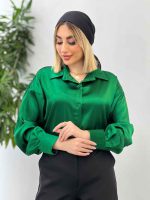 شومیز ساتن سلین کد 4380 - تصویر 15