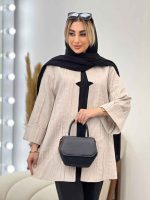 مانتو یقه چاک آستین پاکتی کد 4304 - تصویر 7
