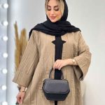 مانتو یقه چاک آستین پاکتی کد 4304