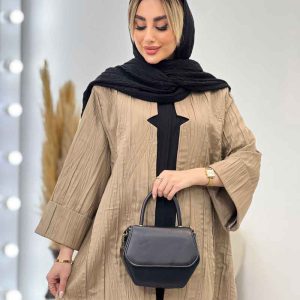 مانتو یقه چاک آستین پاکتی کد 4304