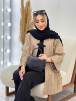 مانتو یقه چاک آستین پاکتی کد 4304 - تصویر 10