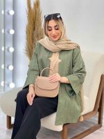 مانتو یقه چاک آستین پاکتی کد 4304 - تصویر 5