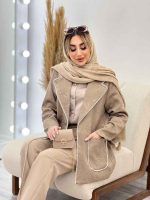 مانتو ژاکارد دو جیب مروارید کد 4330 - تصویر 15