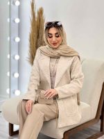 مانتو ژاکارد دو جیب مروارید کد 4330 - تصویر 6