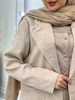 مانتو ژاکارد دو جیب مروارید کد 4330 - تصویر 17