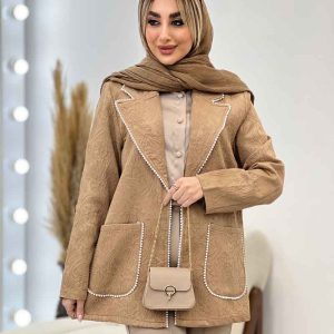 مانتو ژاکارد دو جیب مروارید کد 4330
