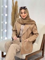 مانتو ژاکارد دو جیب مروارید کد 4330 - تصویر 18