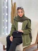 مانتو ژاکارد دو جیب مروارید کد 4330 - تصویر 8