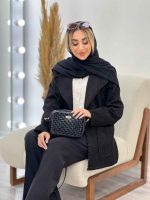 مانتو ژاکارد دو جیب مروارید کد 4330 - تصویر 11