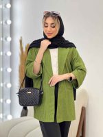 مانتو جیب نما آستین دوبل کد 4329 - تصویر 3