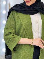 مانتو جیب نما آستین دوبل کد 4329 - تصویر 8