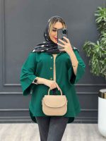 مانتو لینن جیب دکمه کد 4382 - تصویر 11