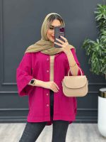 مانتو لینن جیب دکمه کد 4382 - تصویر 27