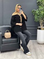 مانتو لینن جیب دکمه کد 4382 - تصویر 23