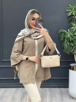 مانتو لینن جیب دکمه کد 4382 - تصویر 5