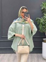 مانتو لینن جیب دکمه کد 4382 - تصویر 10