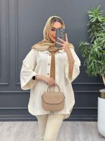 مانتو لینن جیب دکمه کد 4382 - تصویر 22