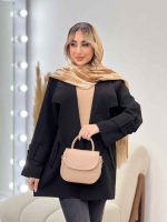 مانتو مازراتی دو جیب نما کد 4383 - تصویر 5