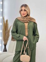 ست مانتو و شلوار کراش تک جیب کد 4296 - تصویر 24