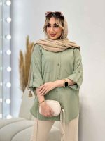 شومیز کراش دو جیب جلو دکمه کد 4405 - تصویر 24