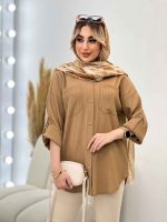 شومیز کراش آستین بند دار کد 4532 - تصویر 8