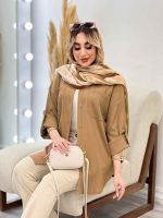 شومیز کراش آستین بند دار کد 4532 - تصویر 22
