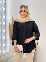 شومیز کراش آستین بند دار کد 4480 - تصویر 13
