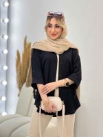شومیز کراش آستین بند دار کد 4480 - تصویر 8