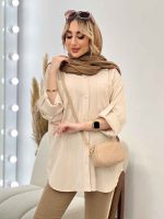 شومیز کراش دو جیب جلو دکمه کد 4405 - تصویر 21
