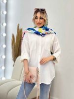 شومیز کراش آستین بند دار کد 4480 - تصویر 17