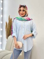 شومیز کراش دو جیب جلو دکمه کد 4405 - تصویر 27
