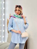 شومیز کراش آستین بند دار کد 4532 - تصویر 43