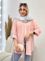 شومیز کراش دو جیب جلو دکمه کد 4405 - تصویر 4