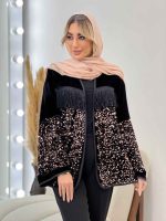 مانتو پولک دوزی ریش دار کد 4403 - تصویر 5