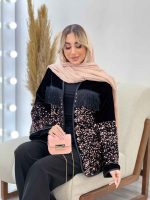 مانتو پولک دوزی ریش دار کد 4403 - تصویر 9