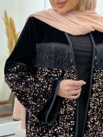 مانتو پولک دوزی ریش دار کد 4403 - تصویر 7