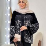 مانتو پولک دوزی ریش دار کد 4403