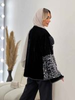 مانتو پولک دوزی ریش دار کد 4403 - تصویر 6