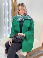 مانتو یقه انگلیسی آستین دکمه کد 4386 - تصویر 12