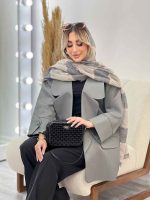 مانتو یقه انگلیسی آستین دکمه کد 4386 - تصویر 11