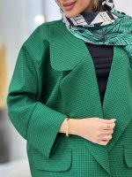 مانتو یقه انگلیسی آستین دکمه کد 4386 - تصویر 10