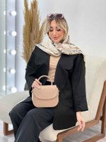 مانتو یقه انگلیسی آستین دکمه کد 4386 - تصویر 3